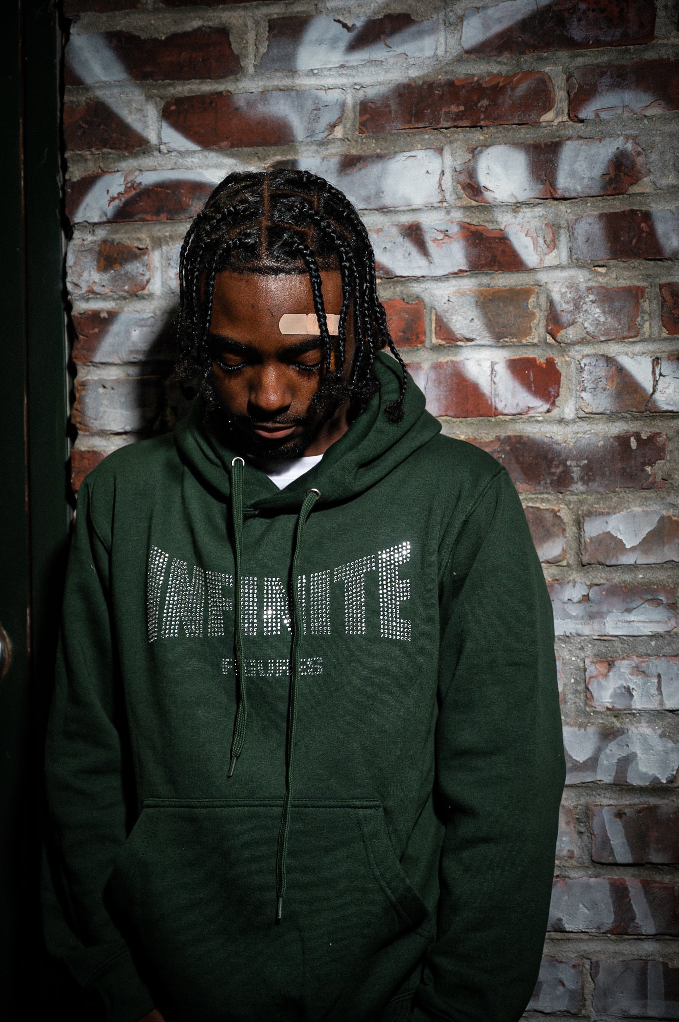 Hunter Green Rhinestone Hoodie