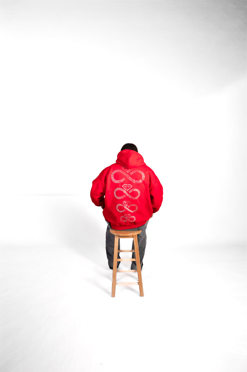RED RHINESTONE HOODIE