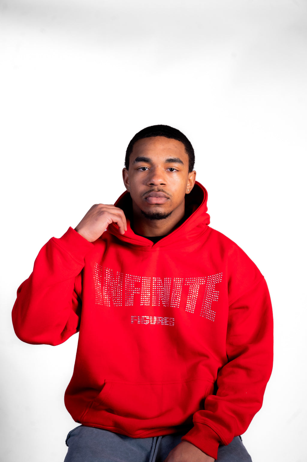 RED RHINESTONE HOODIE