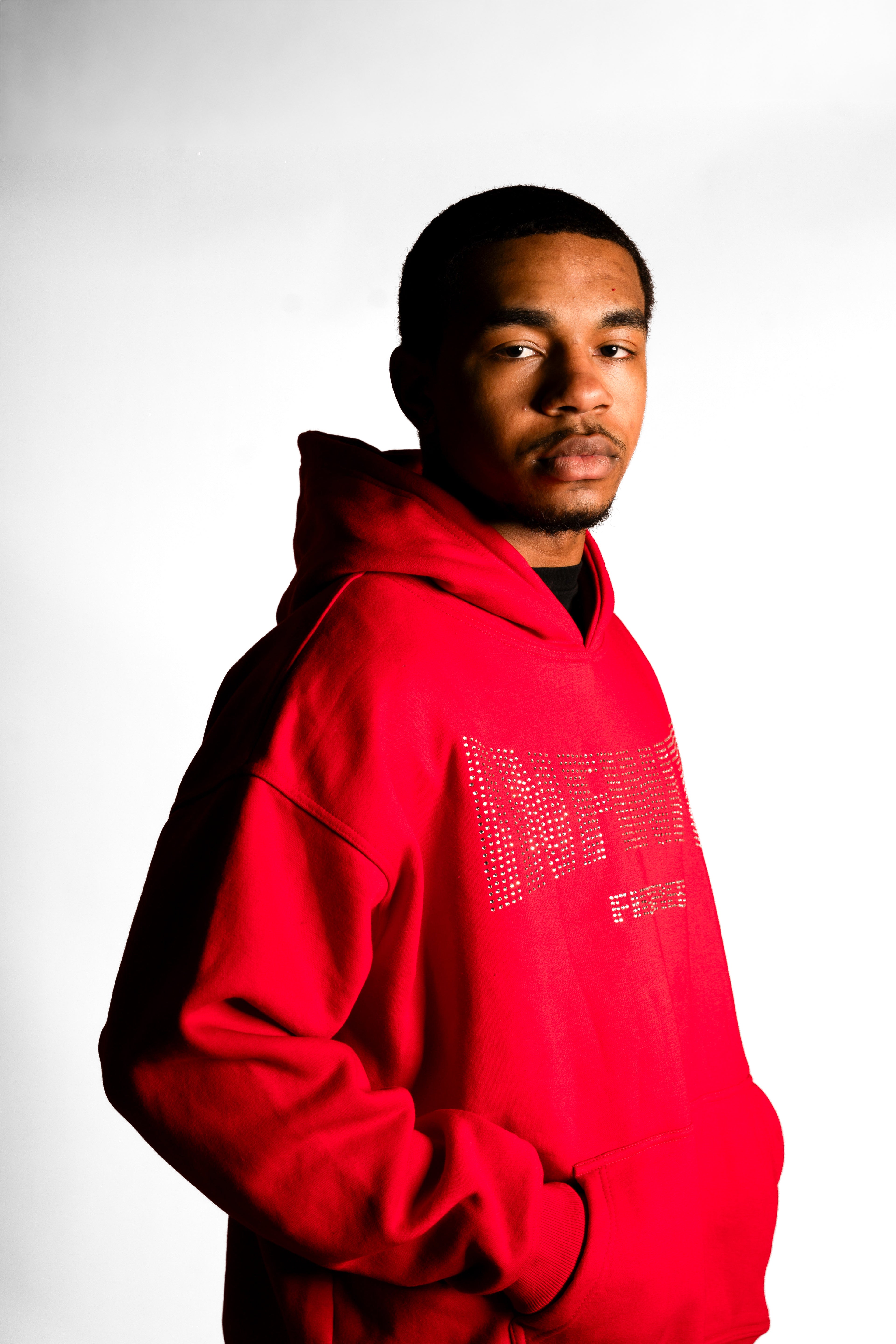 RED RHINESTONE HOODIE