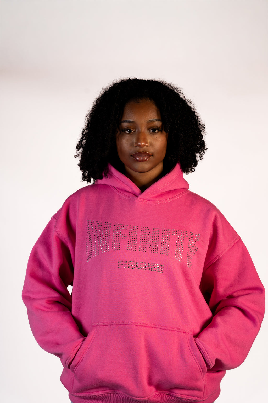PINK RHINESTONE HOODIE
