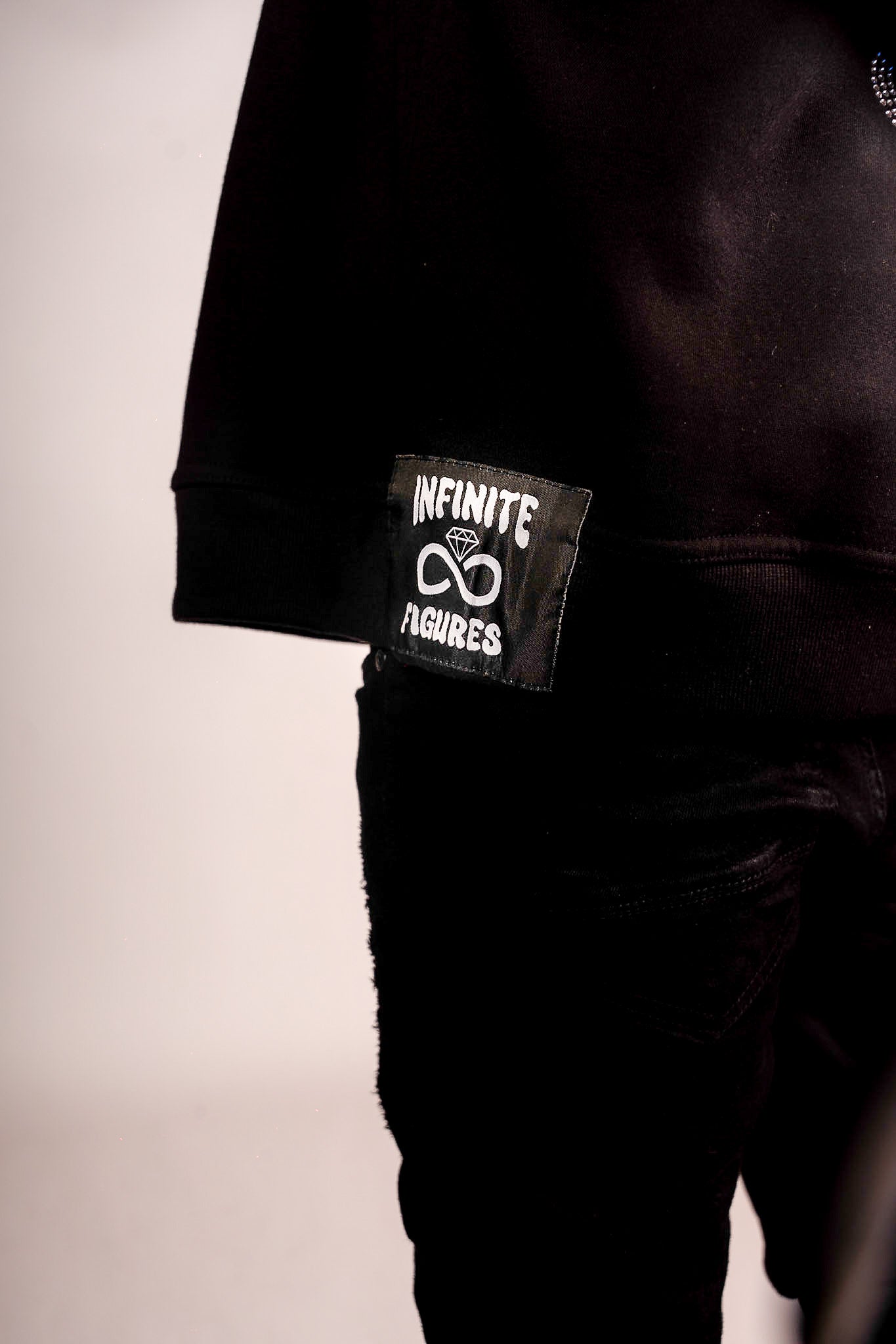 BLACK RHINESTONE HOODIE