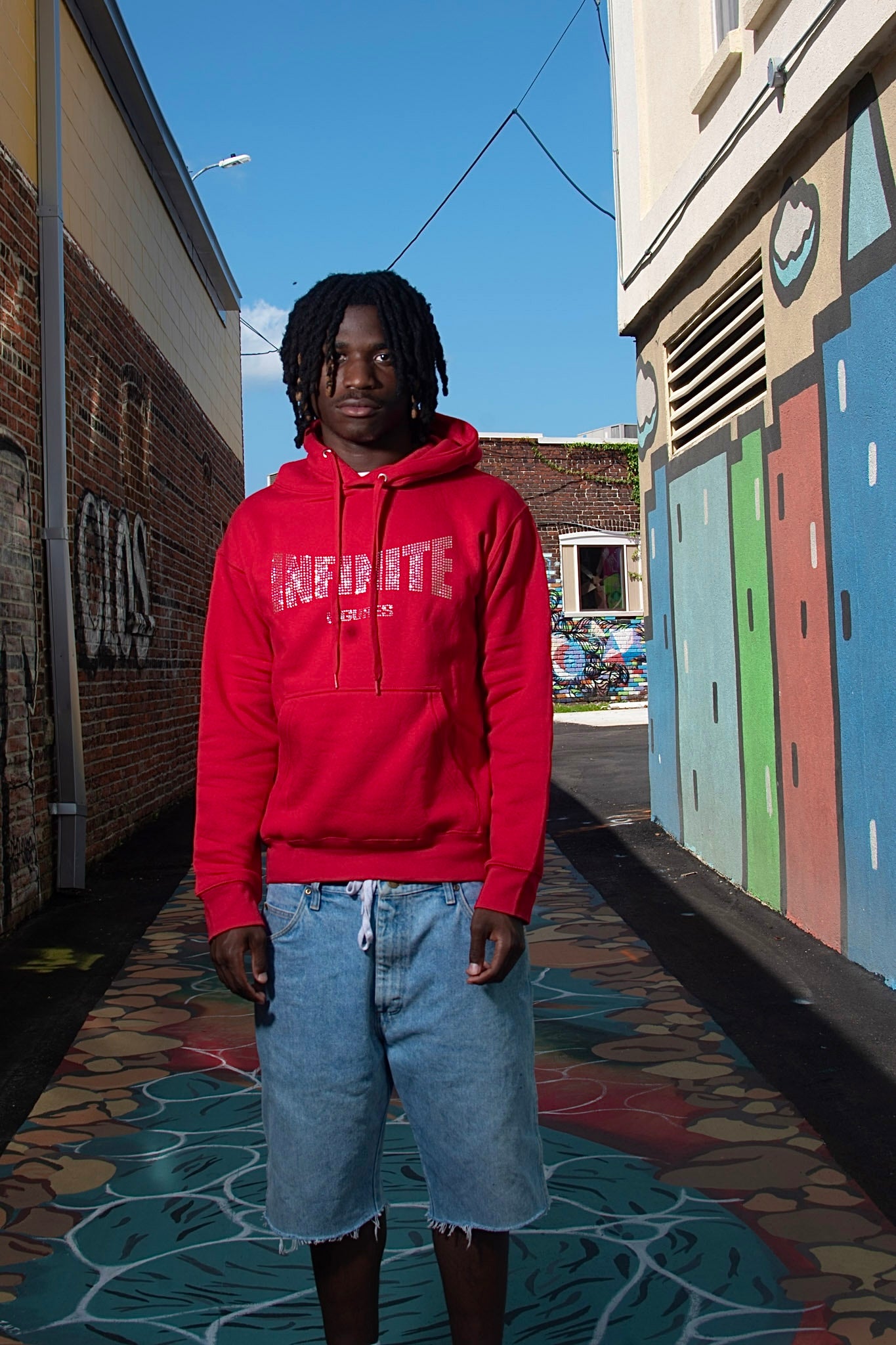 RED RHINESTONE HOODIE