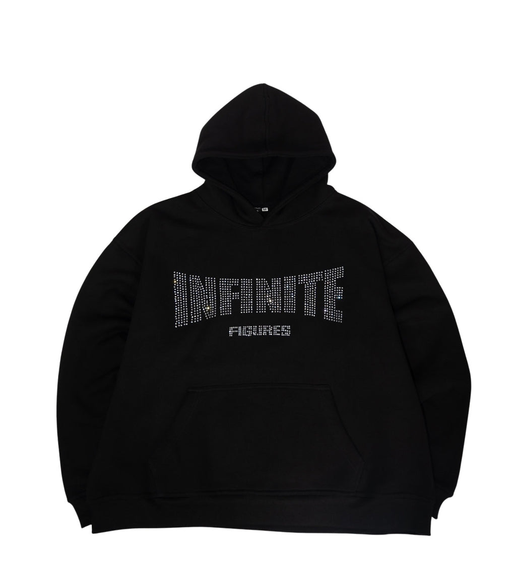BLACK RHINESTONE HOODIE