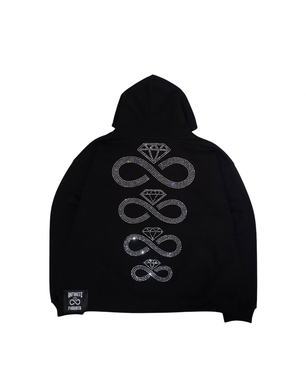 BLACK RHINESTONE HOODIE