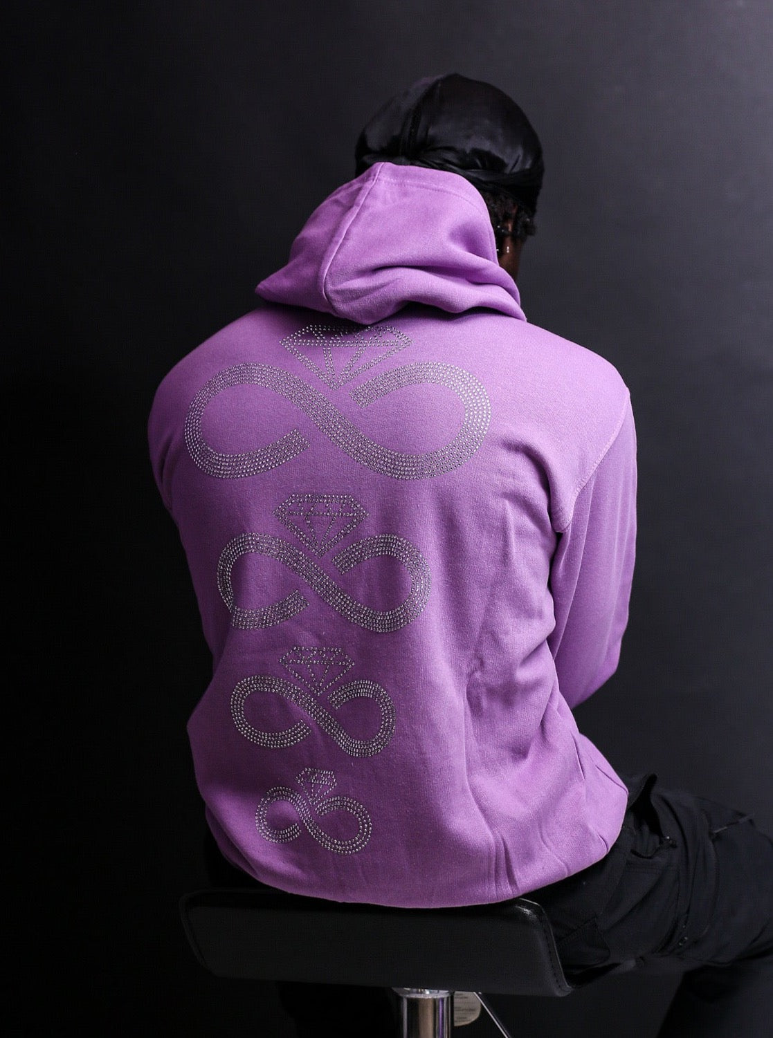 Lavender rhinestone hoodie